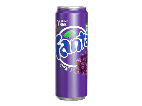 Fanta Grape Drink Can Sleek 355ml 08 3D Model