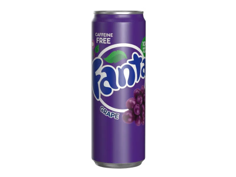 Fanta Grape Drink Can Sleek 355ml 08 3D Model