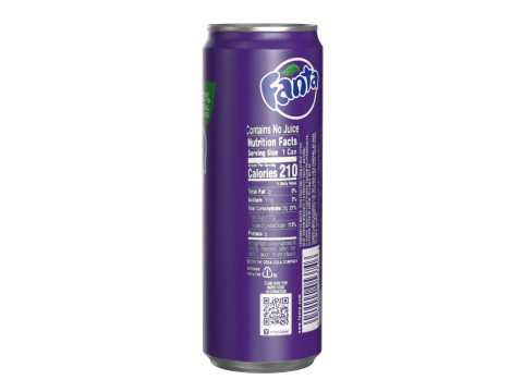 Fanta Grape Drink Can Sleek 355ml 08 3Dモデル