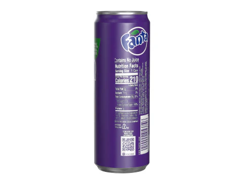 Fanta Grape Drink Can Sleek 355ml 08 3D Model