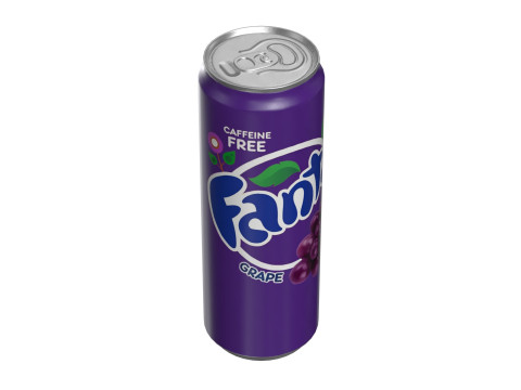 Fanta Grape Drink Can Sleek 355ml 08 3Dモデル
