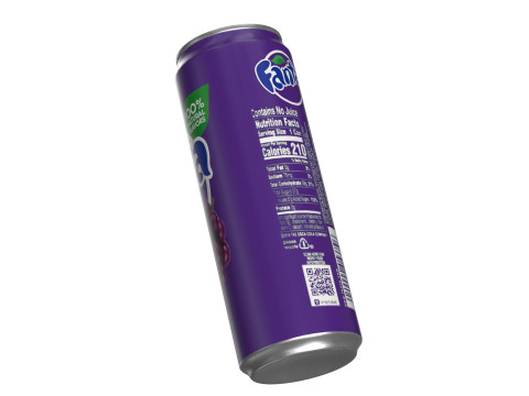 Fanta Grape Drink Can Sleek 355ml 08 3Dモデル