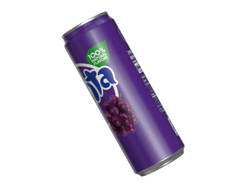 Fanta Grape Drink Can Sleek 355ml 08 3Dモデル