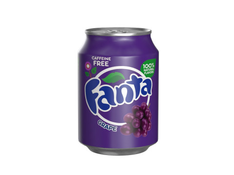Fanta Grape Drink Can 250ml 09 Modello 3D