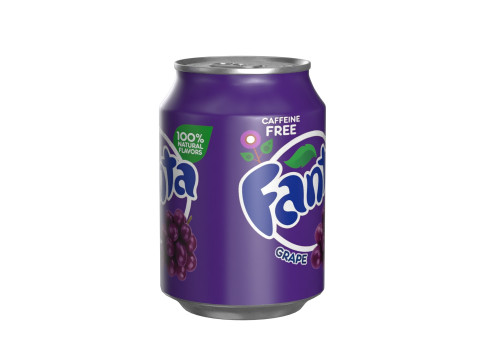 Fanta Grape Drink Can 250ml 09 Modello 3D
