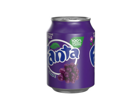 Fanta Grape Drink Can 250ml 09 Modello 3D
