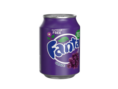 Fanta Grape Drink Can 250ml 09 Modello 3D