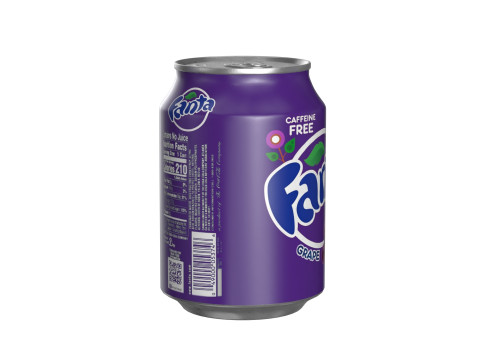 Fanta Grape Drink Can 250ml 09 Modello 3D