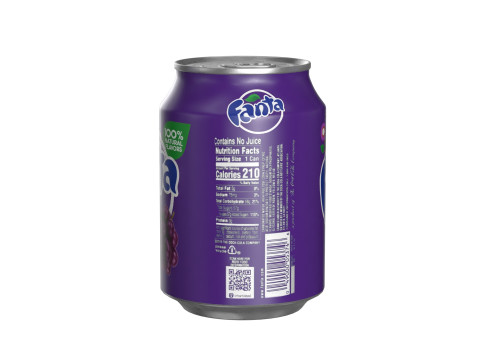 Fanta Grape Drink Can 250ml 09 Modello 3D