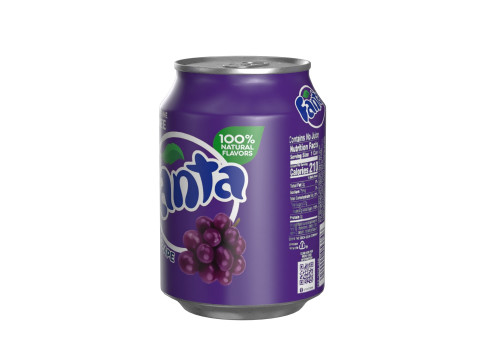 Fanta Grape Drink Can 250ml 09 Modello 3D