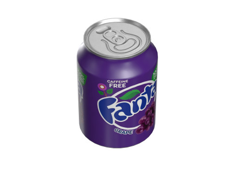 Fanta Grape Drink Can 250ml 09 Modello 3D