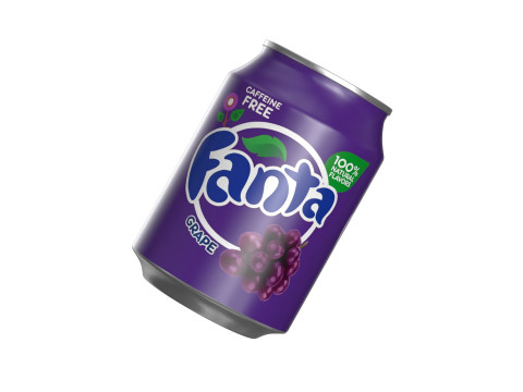 Fanta Grape Drink Can 250ml 09 Modello 3D