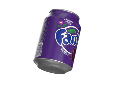 Fanta Grape Drink Can 250ml 09 Modello 3D