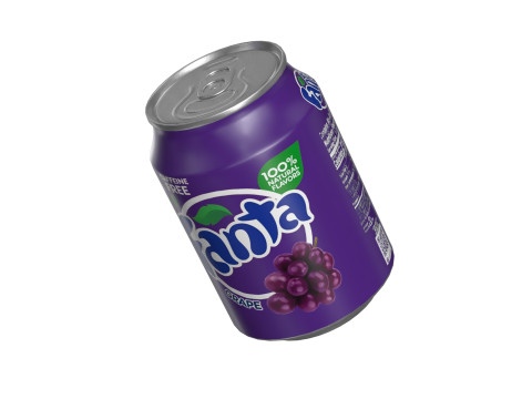 Fanta Grape Drink Can 250ml 09 Modello 3D