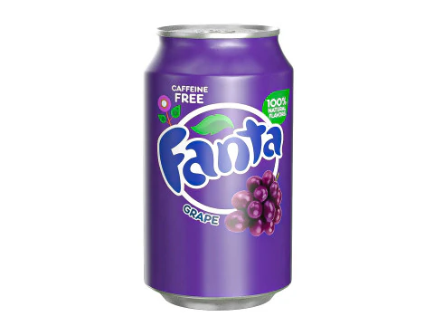 Fanta Druivendrankblikje 330ml 10 3D Model