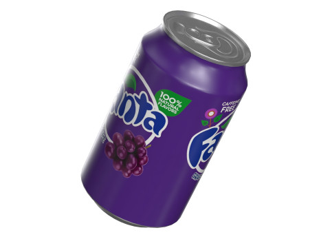 Fanta Grape Drink Can 330ml 10 Modèle 3D