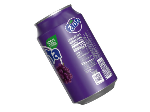 Fanta Grape Drink Can 330ml 10 Modèle 3D