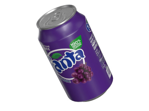 Fanta Grape Drink Can 330ml 10 Modèle 3D