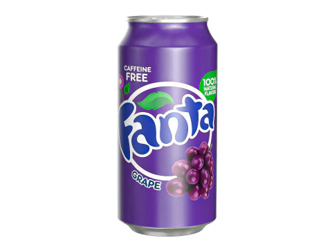 Fanta Druivendrankblikje 375ml 12 3D Model