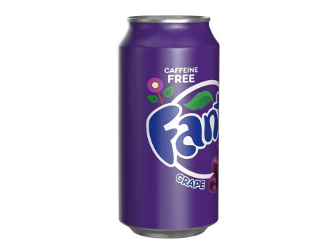 Fanta Grape Drink Can 375ml 12 3Dモデル