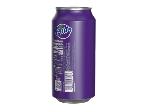 Fanta Grape Drink Can 375ml 12 3Dモデル