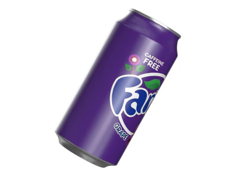 Fanta Grape Drink Can 375ml 12 3D Model
