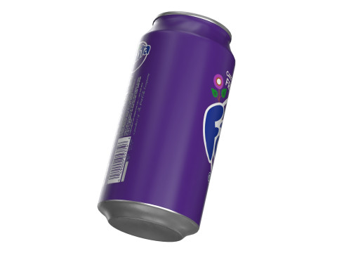 Fanta Grape Drink Can 375ml 12 3Dモデル