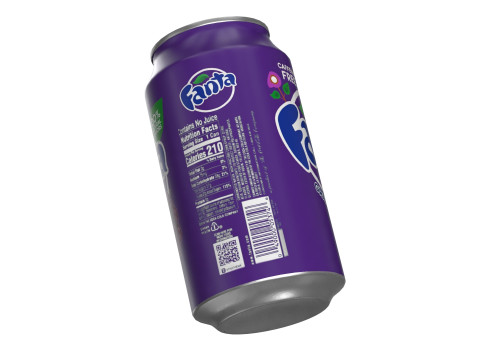 Fanta Grape Drink Can 375ml 12 3Dモデル
