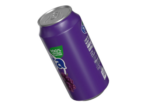 Fanta Grape Drink Can 375ml 12 3Dモデル