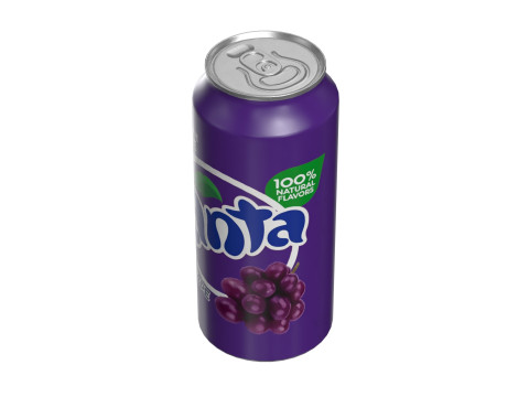 Fanta Grape Drink Can 473ml 13 3D 模型