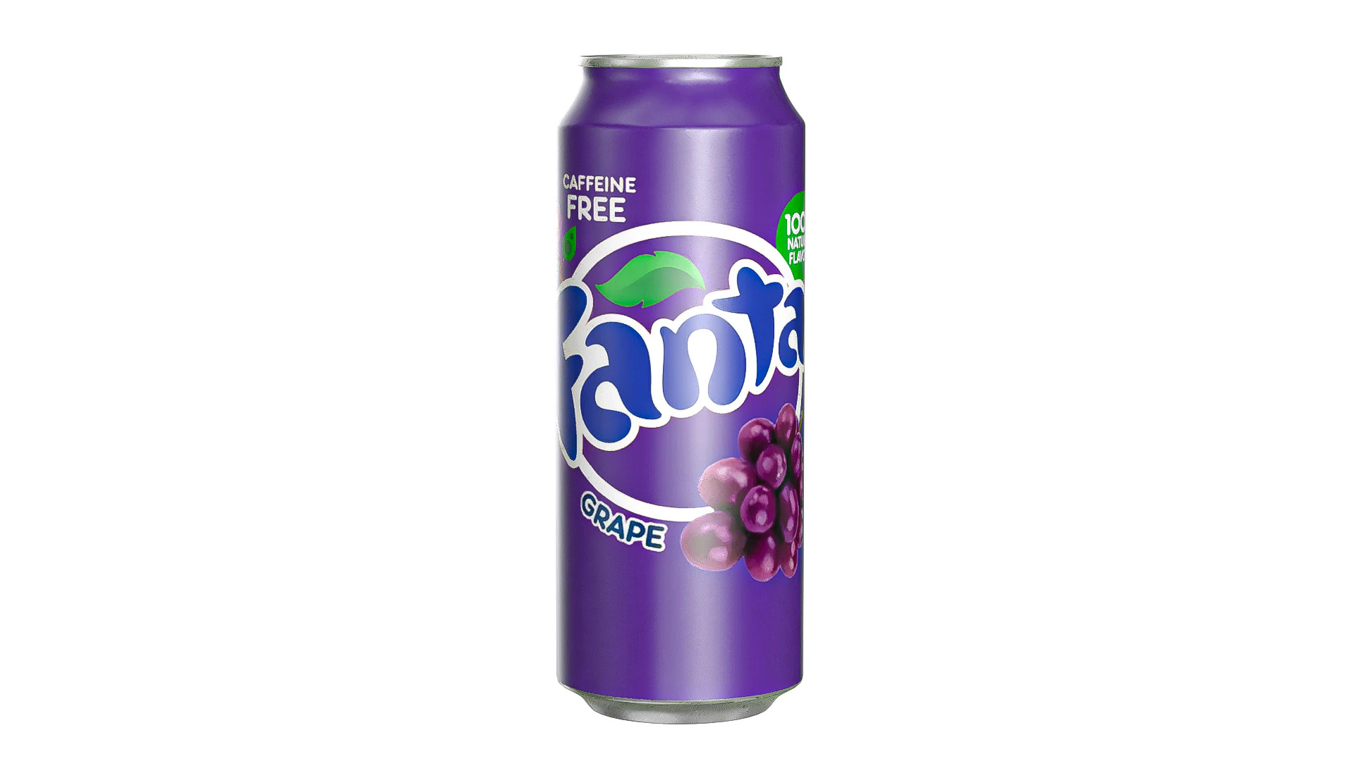 Fanta Grape Drink Can 500ml 14 3D Model .c4d .max .obj .3ds .fbx .stl .blend 