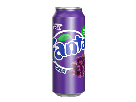 Fanta Grape Drink Can 500ml 14 3D Model