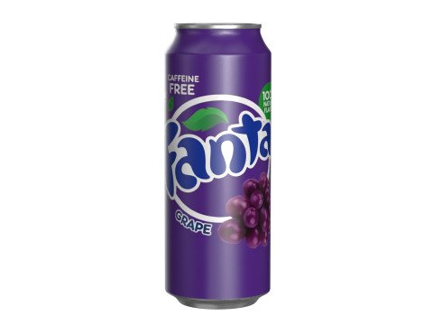 Fanta Grape Drink Can 500ml 14 3Dモデル