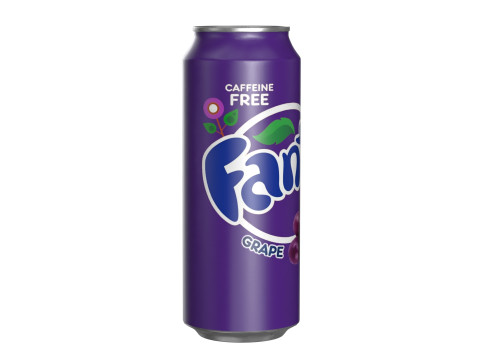 Fanta Grape Drink Can 500ml 14 3Dモデル
