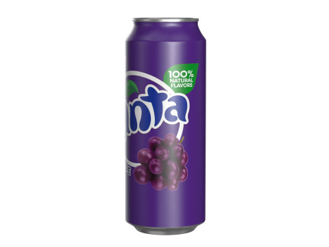 Fanta Grape Drink Can 500ml 14 3Dモデル