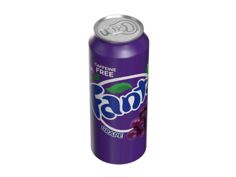 Fanta Grape Drink Can 500ml 14 3Dモデル