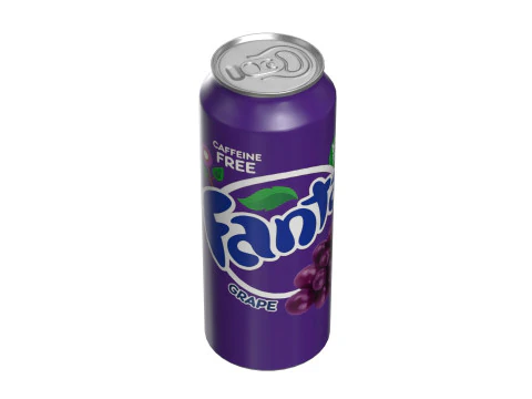 Fanta Grape Drink Can 500ml 14 3D Model