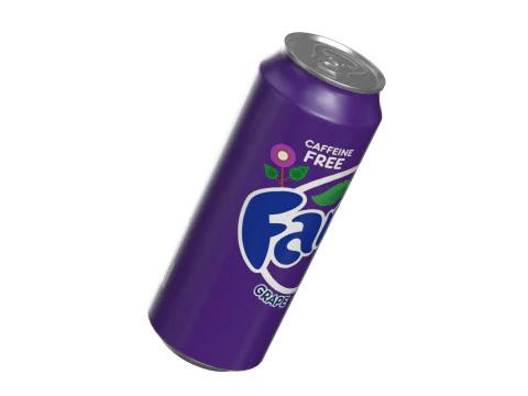 Fanta Grape Drink Can 500ml 14 3D Model