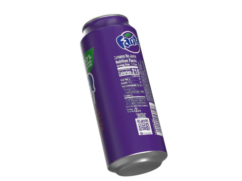 Fanta Grape Drink Can 500ml 14 3D Model