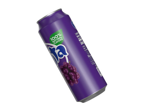 Fanta Grape Drink Can 500ml 14 3Dモデル