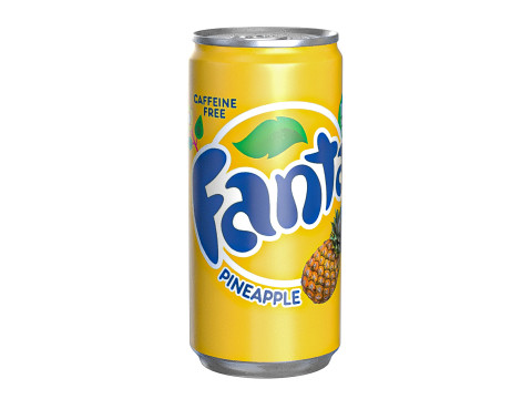 Fanta Pineapple Drink Can Slim 190ml 01 3D Model