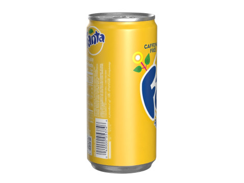Fanta Pineapple Drink Can Slim 190ml 01 3D Модель