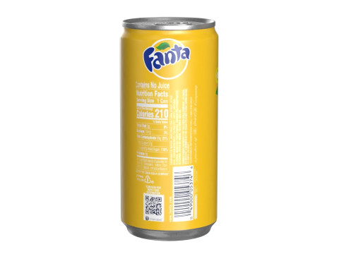 Fanta Pineapple Drink Can Slim 190ml 01 3D Модель