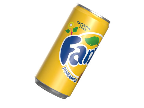 Fanta Pineapple Drink Can Slim 190ml 01 3D Модель