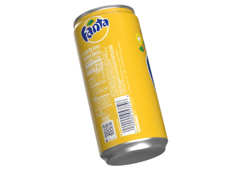 Fanta Pineapple Drink Can Slim 190ml 01 3D Модель
