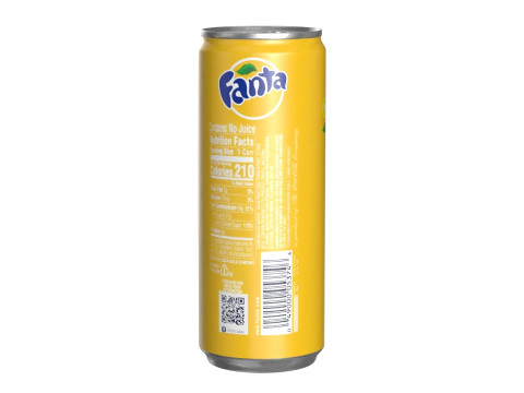 Fanta Pineapple Drink Can Slim 250ml 02 3D-Modell