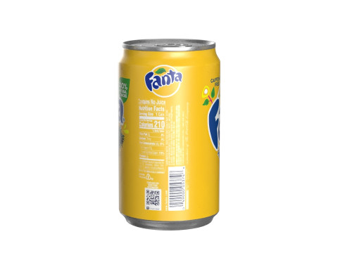 Fanta Pineapple Drink Can Sleek 200ml 03 3D Модель