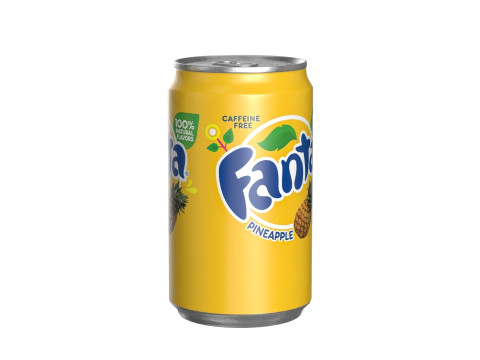 Fanta Pineapple Drink Can Sleek 200ml 03 3D Модель