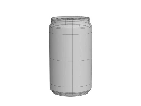 Fanta Pineapple Drink Can Sleek 200ml 03 3D Model