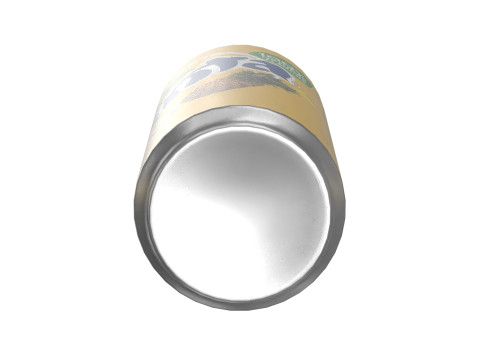 Fanta Pineapple Drink Can Sleek 250ml 04 3D Model